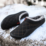 Mens Winter Indoor Outdoor Slippers Warm Slip on Cozy Bedroom House Casual Shoes