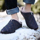 Mens Winter Indoor Outdoor Slippers Warm Slip on Cozy Bedroom House Casual Shoes