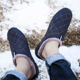 Mens Winter Indoor Outdoor Slippers Warm Slip on Cozy Bedroom House Casual Shoes