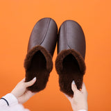 Women's Mule Leather Slip On Fur Mules Backless Flats Loafers Furry Slide Shoes