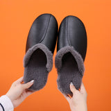 Women's Mule Leather Slip On Fur Mules Backless Flats Loafers Furry Slide Shoes