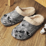 Men's Memory Foam Slippers Comfort Warm House Shoes Indoor Outdoor Waterproof