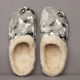 Men's Memory Foam Slippers Comfort Warm House Shoes Indoor Outdoor Waterproof