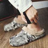 Men's Memory Foam Slippers Comfort Warm House Shoes Indoor Outdoor Waterproof