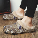 Men's Memory Foam Slippers Comfort Warm House Shoes Indoor Outdoor Waterproof