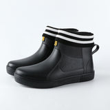 Men Waterproof Rain Short Boots Garden Work Non Slip Casual Slip On Lightweight Resistant Rainboots Flat Shoes
