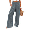 Womens Loose Fit Casual Pants Elastic Waist Yoga Summer Beach Pants with Pockets