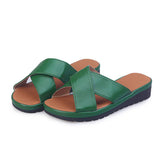 Womens Slip On Sandals Slides Sliders Wedge Heel Ladies Summer Platform Shoes