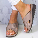 Womens Slip On Sandals Slides Sliders Wedge Heel Ladies Summer Platform Shoes