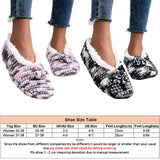 New Womens Winter Plush Indoor Warm Socks Leopard Pattern Plush Lined Slippers