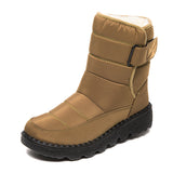 Women's Snow Boots Mid-Calf Cold Weather Winter Boots Waterproof Fur Lined Frost