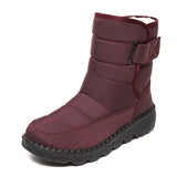 Women's Snow Boots Mid-Calf Cold Weather Winter Boots Waterproof Fur Lined Frost