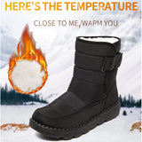 Women's Snow Boots Mid-Calf Cold Weather Winter Boots Waterproof Fur Lined Frost