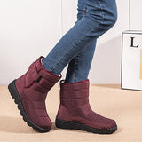 Women's Snow Boots Mid-Calf Cold Weather Winter Boots Waterproof Fur Lined Frost