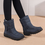 Women's Snow Boots Mid-Calf Cold Weather Winter Boots Waterproof Fur Lined Frost