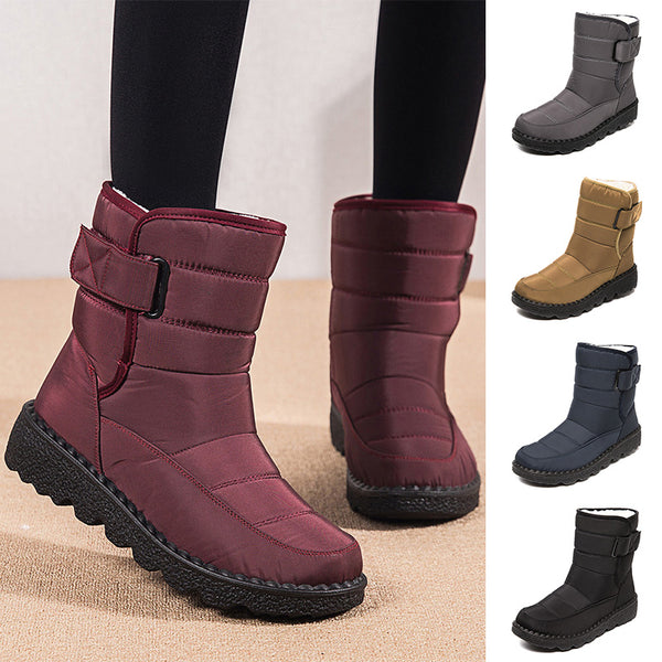 Women's Snow Boots Mid-Calf Cold Weather Winter Boots Waterproof Fur Lined Frost