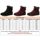 Women's Winter Warm Side Zipper Snow Boots Fur Lined Frosty Warm Anti-Slip Boots