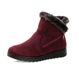 Women's Winter Warm Side Zipper Snow Boots Fur Lined Frosty Warm Anti-Slip Boots