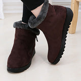Women's Winter Warm Side Zipper Snow Boots Fur Lined Frosty Warm Anti-Slip Boots