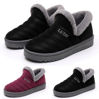 Womens Winter Snow Boots Fur Lined Warm Ankle Boots Slip On Waterproof Outdoor