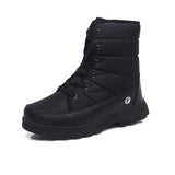 Women Men Outdoor Snow Boots Lace Up Warm Waterproof Winter Round Toe Platform Shoes