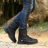 Women Men Outdoor Snow Boots Lace Up Warm Waterproof Winter Round Toe Platform Shoes