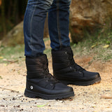 Women Men Outdoor Snow Boots Lace Up Warm Waterproof Winter Round Toe Platform Shoes