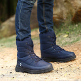Women Men Outdoor Snow Boots Lace Up Warm Waterproof Winter Round Toe Platform Shoes