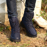 Women Men Outdoor Snow Boots Lace Up Warm Waterproof Winter Round Toe Platform Shoes