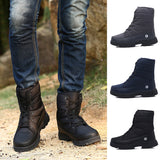 Women Men Outdoor Snow Boots Lace Up Warm Waterproof Winter Round Toe Platform Shoes