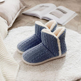 Ladies Slippers Womens Ankle Boots Memory Foam Winter Warm Slip On Booties