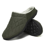 Mens Slippers House Indoor Outdoor Fuzzy Plush Warm Waterproof  Mules Shoes UK