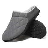Mens Slippers House Indoor Outdoor Fuzzy Plush Warm Waterproof  Mules Shoes UK