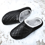 Mens Slippers House Indoor Outdoor Fuzzy Plush Warm Waterproof  Mules Shoes UK