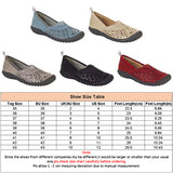 Women Slip On Embroidery Flat Closed Toe Shoes Hollow Out Casual Shoes Sandals