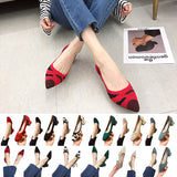 Women's Low Heels Pump Shoes Pointed Toe Square Toe Slip On Pump Dress Shoes