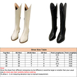 Womens Pointed Toe Casual Boots Chunky Block Mid Calf Boots Slip On Fashion Shoe