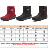 Ladies Winter Shoes Fashion Snow Boots Warm Zipper Ankle Boot Solid Color Shoes