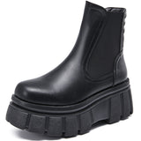 Women's Platform Ankle Boots Chelsea Elastic Booties Fashion Slip On Boots US 10