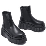 Women's Platform Ankle Boots Chelsea Elastic Booties Fashion Slip On Boots US 10