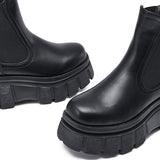 Women's Platform Ankle Boots Chelsea Elastic Booties Fashion Slip On Boots US 10