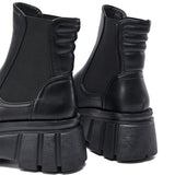 Women's Platform Ankle Boots Chelsea Elastic Booties Fashion Slip On Boots US 10