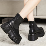 Women's Platform Ankle Boots Chelsea Elastic Booties Fashion Slip On Boots US 10