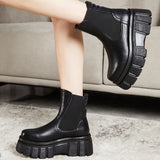 Women's Platform Ankle Boots Chelsea Elastic Booties Fashion Slip On Boots US 10