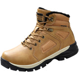 Men’s Snow Ankle Boots Fur Lined Warm Anti-slip Outdoor Work Shoes for Winter US