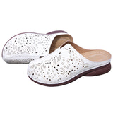 Womens Wedge Shoes Closed Toe Slippers Sliders Mules Shoes Breathable Sandals