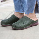 Womens Wedge Shoes Closed Toe Slippers Sliders Mules Shoes Breathable Sandals