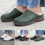 Womens Wedge Shoes Closed Toe Slippers Sliders Mules Shoes Breathable Sandals