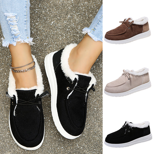 Women's Memory Foam Moccasin Slipper Micro Suede with Breathable Faux Fur Lining