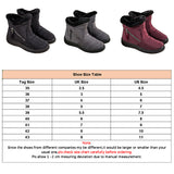 Women Men Warm Snow Boots Fur Lining Ankle Booties Waterproof Non-slip Flat Shoe